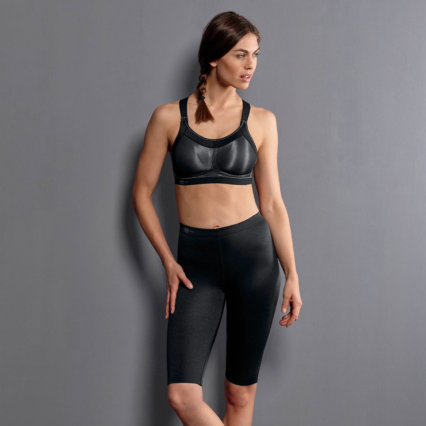 Anita Sport Tights Massage kort sort