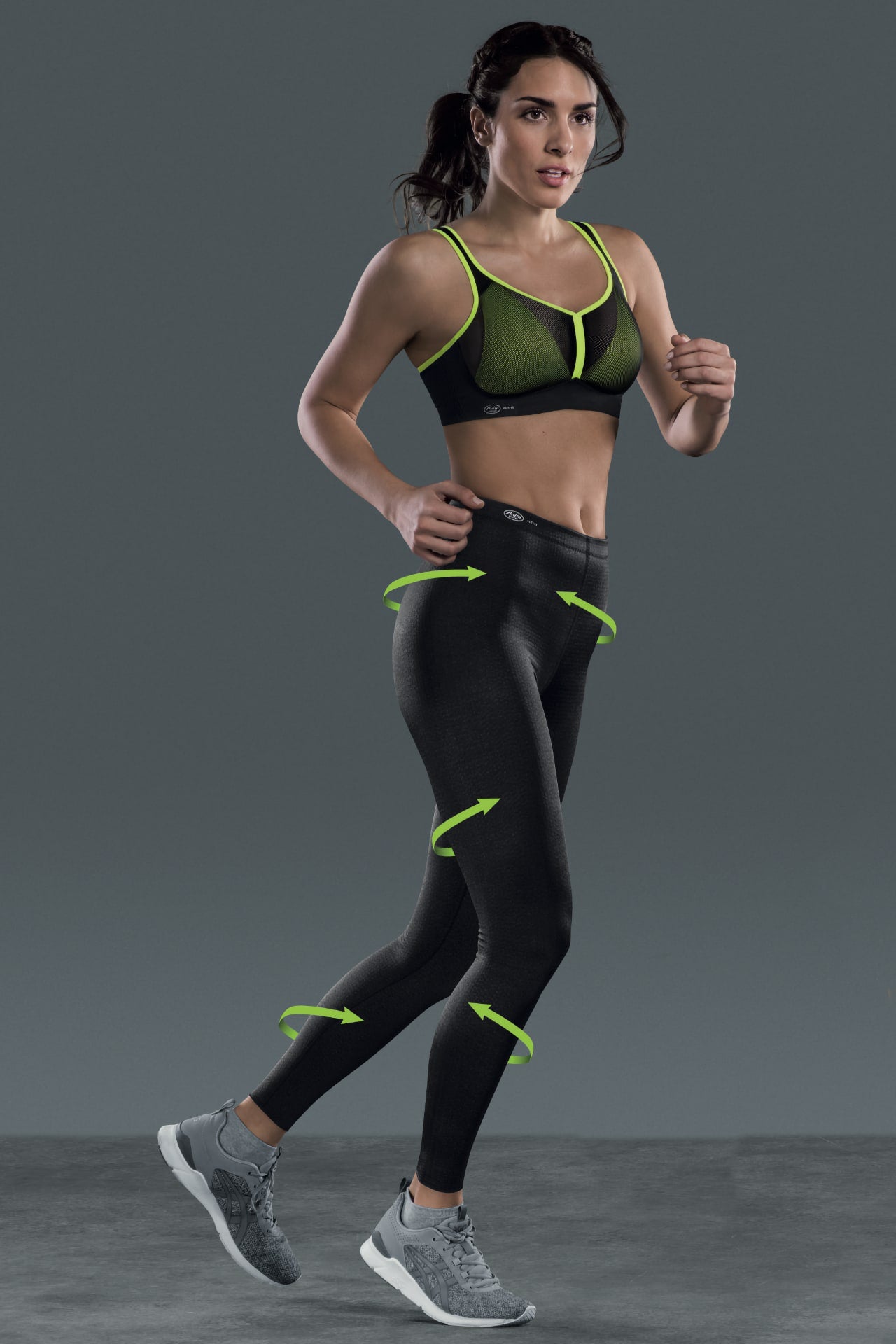 Anita Sport Tights Massage mellemtaljeret sort