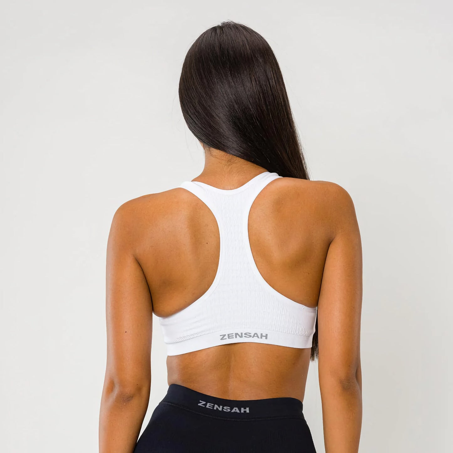 Zensah Seamless sports BH sort hvid grå