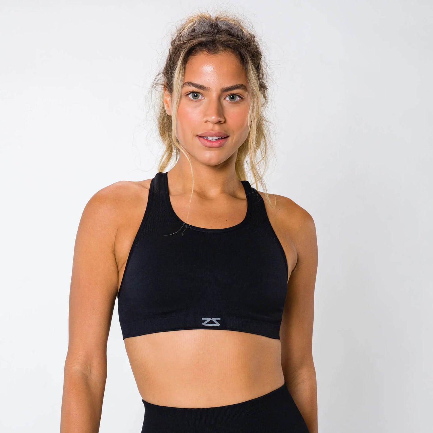 Zensah Seamless sports BH sort hvid grå