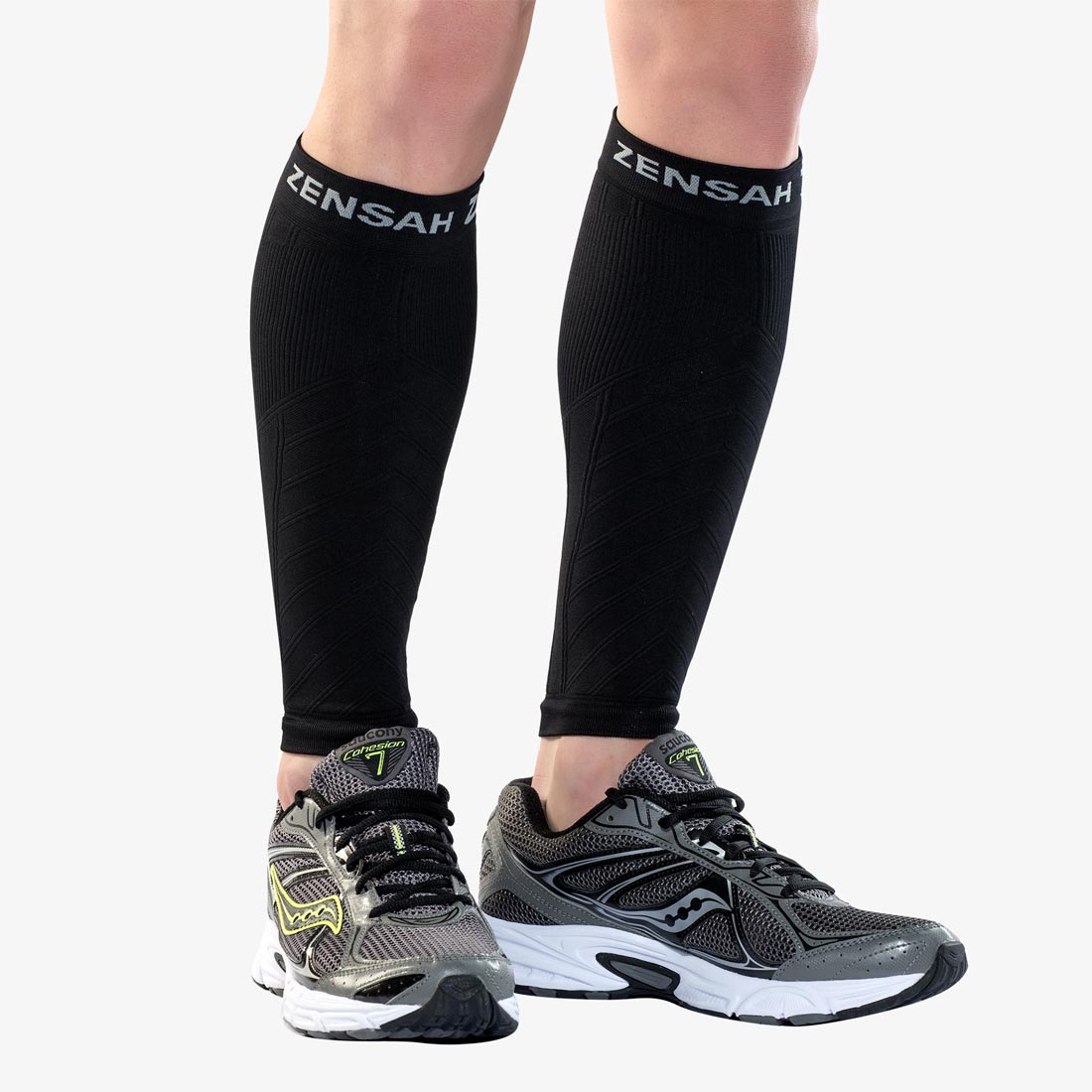 Zensah kompressions-legsleeve, sort