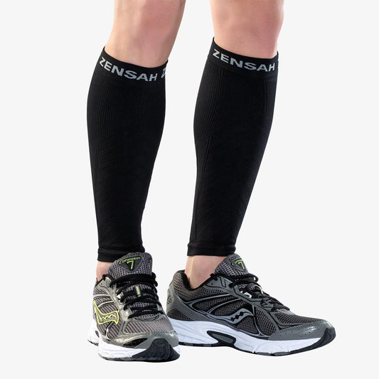 Zensah kompressions-legsleeve, sort